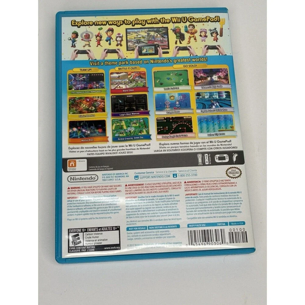 Nintendo Wii U Game Nintendo Land Complete - Tested & Works